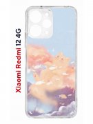 Чехол-накладка Xiaomi Redmi 12 4G (646479) Kruche PRINT Dafna_Cloud cat