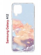 Чехол-накладка Samsung Galaxy A12 (608589) Kruche PRINT Dafna_Cloud cat