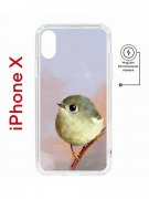 Чехол-накладка Apple iPhone X (598892) Kruche PRINT Dafna_Little bird