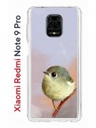 Чехол-накладка Xiaomi Redmi Note 9 Pro  (588932) Kruche PRINT Dafna_Little bird