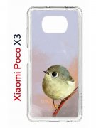 Чехол-накладка Xiaomi Poco X3 (593960) Kruche PRINT Dafna_Little bird