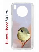 Чехол-накладка Huawei Honor 50 Lite (610636) Kruche PRINT Dafna_Little bird