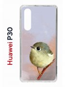Чехол-накладка Huawei P30  (638392) Kruche PRINT Dafna_Little bird