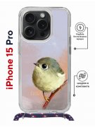 Чехол-накладка Apple iPhone 15 Pro (641582) Kruche PRINT Dafna_Little bird