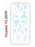 Чехол-накладка Huawei Y6 2019 (580675) Kruche PRINT Dafna_Spring flowers (в цвете)