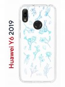Чехол-накладка Huawei Y6 2019 (580675) Kruche PRINT Dafna_Spring flowers (в цвете)
