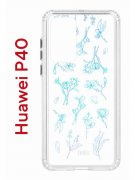 Чехол-накладка Huawei P40 (583862) Kruche PRINT Dafna_Spring flowers (в цвете)