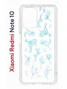 Чехол-накладка Xiaomi Redmi Note 10 (596589) Kruche PRINT Dafna_Spring flowers (в цвете)