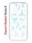 Чехол-накладка Xiaomi Redmi Note 8  (580659) Kruche PRINT Dafna_Spring flowers (в цвете)