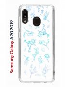 Чехол-накладка Samsung Galaxy A20 2019 (580663) Kruche PRINT Dafna_Spring flowers (в цвете)
