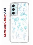 Чехол-накладка Samsung Galaxy A34 5G (637294) Kruche PRINT Dafna_Spring flowers (в цвете)