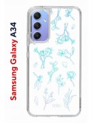 Чехол-накладка Samsung Galaxy A34 5G (637294) Kruche PRINT Dafna_Spring flowers (в цвете)