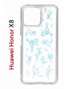Чехол-накладка Huawei Honor X8 4G (638517) Kruche PRINT Dafna_Spring flowers (в цвете)