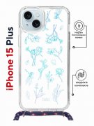 Чехол-накладка Apple iPhone 15 Plus (641579) Kruche PRINT Dafna_Spring flowers (в цвете)