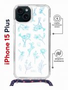 Чехол-накладка Apple iPhone 15 Plus (641579) Kruche PRINT Dafna_Spring flowers (в цвете)