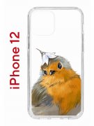 Чехол-накладка Apple iPhone 12  (588925) Kruche PRINT Dafna_Sweetie bird