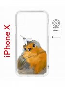 Чехол-накладка Apple iPhone X (598892) Kruche PRINT Dafna_Sweetie bird