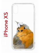 Чехол-накладка Apple iPhone X (580677) Kruche PRINT Dafna_Sweetie bird