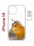 Чехол-накладка Apple iPhone 14  (625959) Kruche PRINT Dafna_Sweetie bird