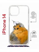Чехол-накладка Apple iPhone 14  (625960) Kruche PRINT Dafna_Sweetie bird