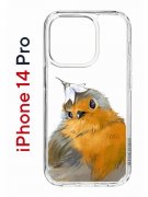 Чехол-накладка Apple iPhone 14 Pro (625958) Kruche PRINT Dafna_Sweetie bird