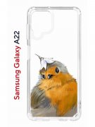 Чехол-накладка Samsung Galaxy A22 4G (606545) Kruche PRINT Dafna_Sweetie bird