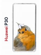 Чехол-накладка Huawei P30  (638392) Kruche PRINT Dafna_Sweetie bird