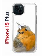 Чехол-накладка Apple iPhone 15 Plus (641587) Kruche PRINT Dafna_Sweetie bird