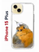 Чехол-накладка Apple iPhone 15 Plus (641587) Kruche PRINT Dafna_Sweetie bird
