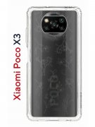 Чехол-накладка Xiaomi Poco X3 (593960) Kruche PRINT Dafna_Magic flowers