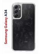 Чехол-накладка Samsung Galaxy A34 5G (637294) Kruche PRINT Dafna_Magic flowers
