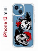 Чехол-накладка Apple iPhone 13 mini (606541) Kruche PRINT Коты-Черепа