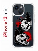 Чехол-накладка Apple iPhone 13 mini (606541) Kruche PRINT Коты-Черепа