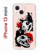 Чехол-накладка Apple iPhone 13 mini (606541) Kruche PRINT Коты-Черепа