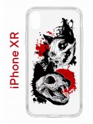 Чехол-накладка iPhone XS Max Kruche Print Коты-Черепа