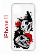 Чехол-накладка Apple iPhone 11 (580676) Kruche PRINT Коты-Черепа