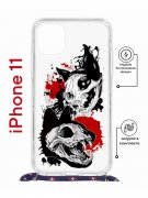 Чехол-накладка Apple iPhone 11 (598920) Kruche PRINT Коты-Черепа