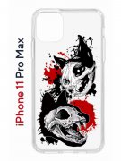 Чехол-накладка Apple iPhone 11 Pro Max (580662) Kruche PRINT Коты-Черепа