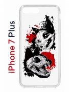 Чехол-накладка Apple iPhone 7 Plus (580664) Kruche PRINT Коты-Черепа