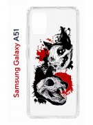 Чехол-накладка Samsung Galaxy A51 (582691) Kruche PRINT Коты-Черепа
