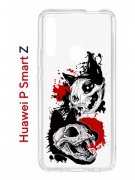 Чехол-накладка Huawei P Smart Z Kruche Print Коты-Черепа