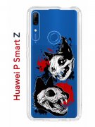 Чехол-накладка Huawei P Smart Z Kruche Print Коты-Черепа