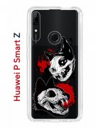 Чехол-накладка Huawei P Smart Z Kruche Print Коты-Черепа