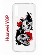 Чехол-накладка Huawei Y8P (588945) Kruche PRINT Коты-Черепа