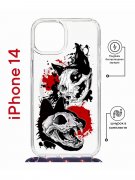 Чехол-накладка Apple iPhone 14  (625960) Kruche PRINT Коты-Черепа