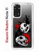 Чехол-накладка Xiaomi Redmi Note 11  (623778) Kruche PRINT Коты-Черепа