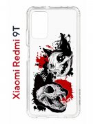 Чехол-накладка Xiaomi Redmi 9T (625951) Kruche PRINT Коты-Черепа