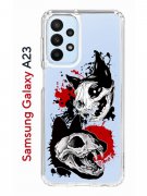 Чехол-накладка Samsung Galaxy A23 (630893) Kruche PRINT Коты-Черепа