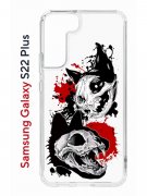 Чехол-накладка Samsung Galaxy S22 Plus (610634) Kruche PRINT Коты-Черепа