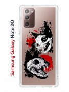 Чехол-накладка Samsung Galaxy Note 20 (588938) Kruche PRINT Коты-Черепа